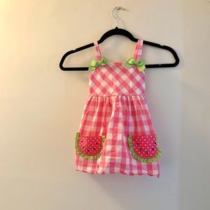 🍉 Link New Condition Good Lad Pink Gingham Water Melon Dress
